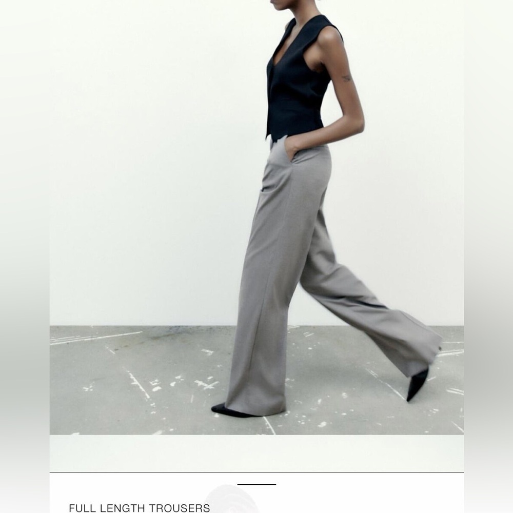 Zara Light Grey Full Length trousers